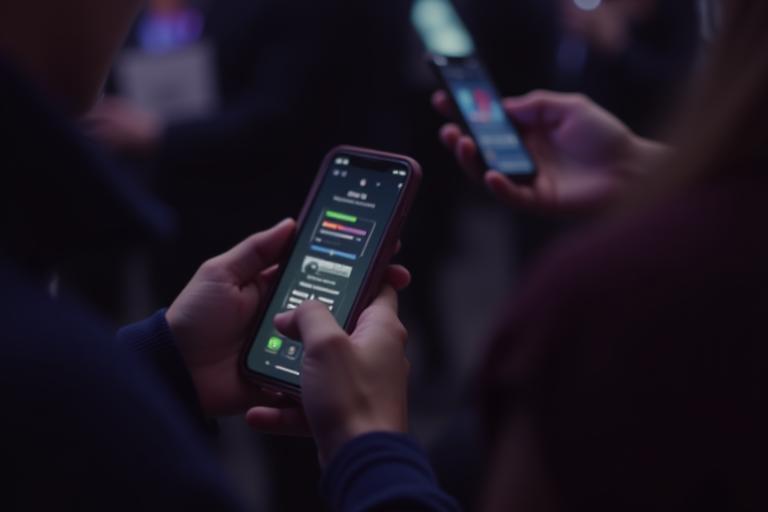 Participants utilisant une application de quiz en direct